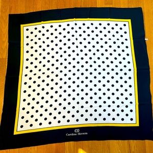 Carolina Herrera Polk a dot squared scarf